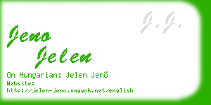 jeno jelen business card
